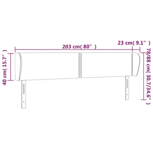 Κεφαλάρι με Πτερύγια Λευκό 203 x 23 x 78/88 εκ. Συνθετικό Δέρμα - PAKOBAZAAR