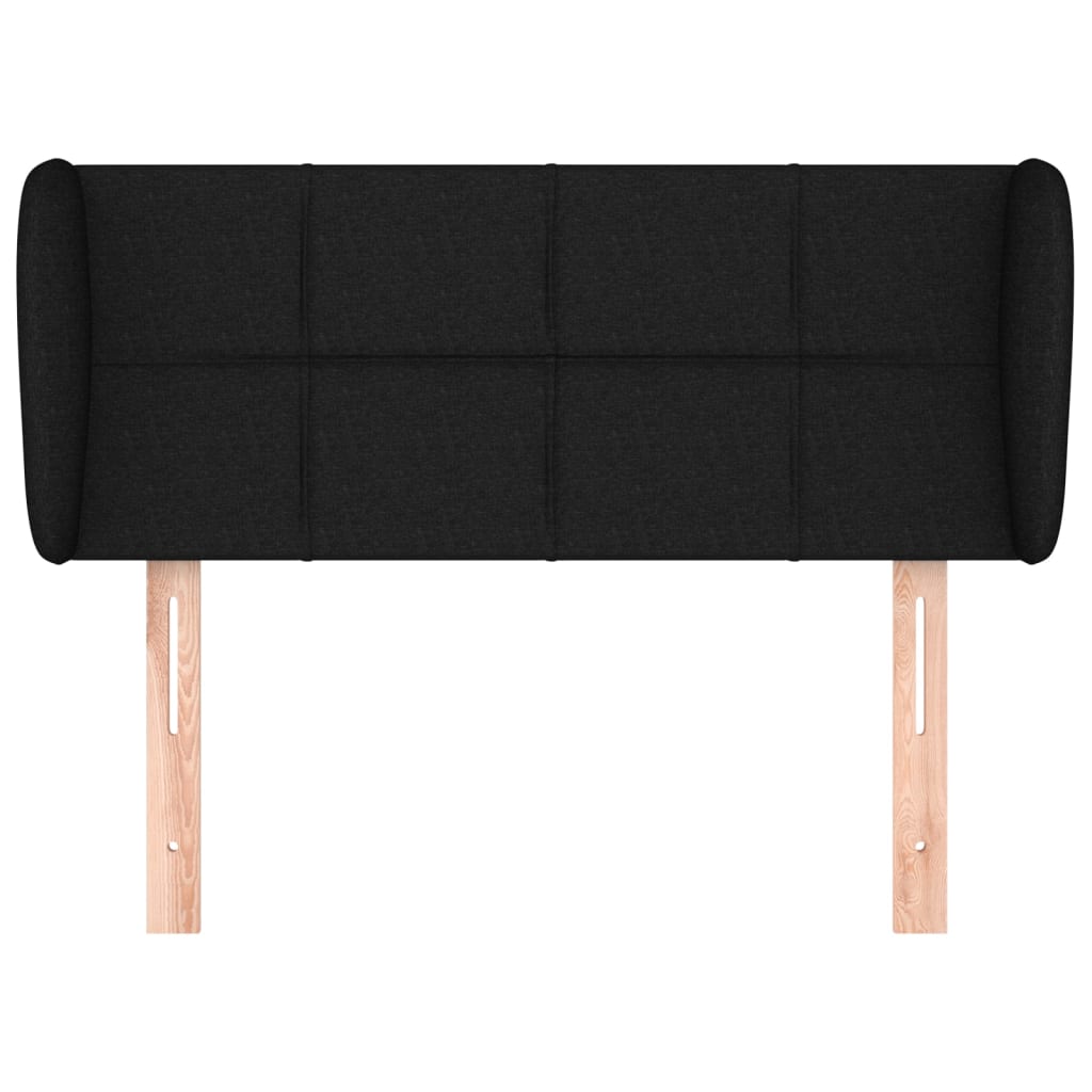 Κεφαλάρι με Πτερύγια Μαύρο 83 x 23 x 78/88 εκ. Υφασμάτινο - PAKOBAZAAR