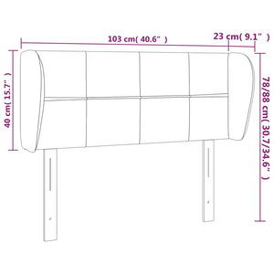 Κεφαλάρι με Πτερύγια Σκούρο Καφέ 103x23x78/88 εκ. Υφασμάτινο - PAKOBAZAAR