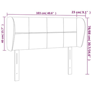 Κεφαλάρι με Πτερύγια Μπλε 103x23x78/88 εκ. Υφασμάτινο - PAKOBAZAAR