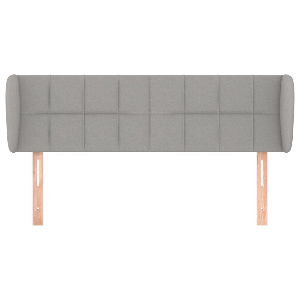 Κεφαλάρι με Πτερύγια Ανοιχτό Γκρι 147x23x78/88 εκ. Υφασμάτινο - PAKOBAZAAR