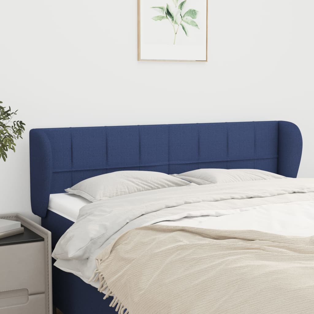 Κεφαλάρι με Πτερύγια Μπλε 147 x 23 x 78/88 εκ. Υφασμάτινο - PAKOBAZAAR