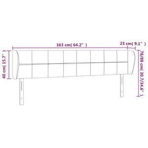Κεφαλάρι με Πτερύγια Ανοιχτό Γκρι 163x23x78/88 εκ. Υφασμάτινο - PAKOBAZAAR