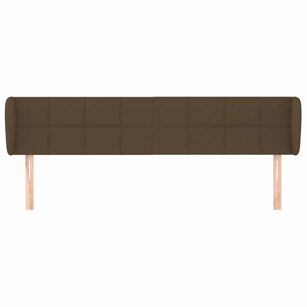 Κεφαλάρι με Πτερύγια Σκούρο Καφέ 163x23x78/88 εκ. Υφασμάτινο - Pakobazaar