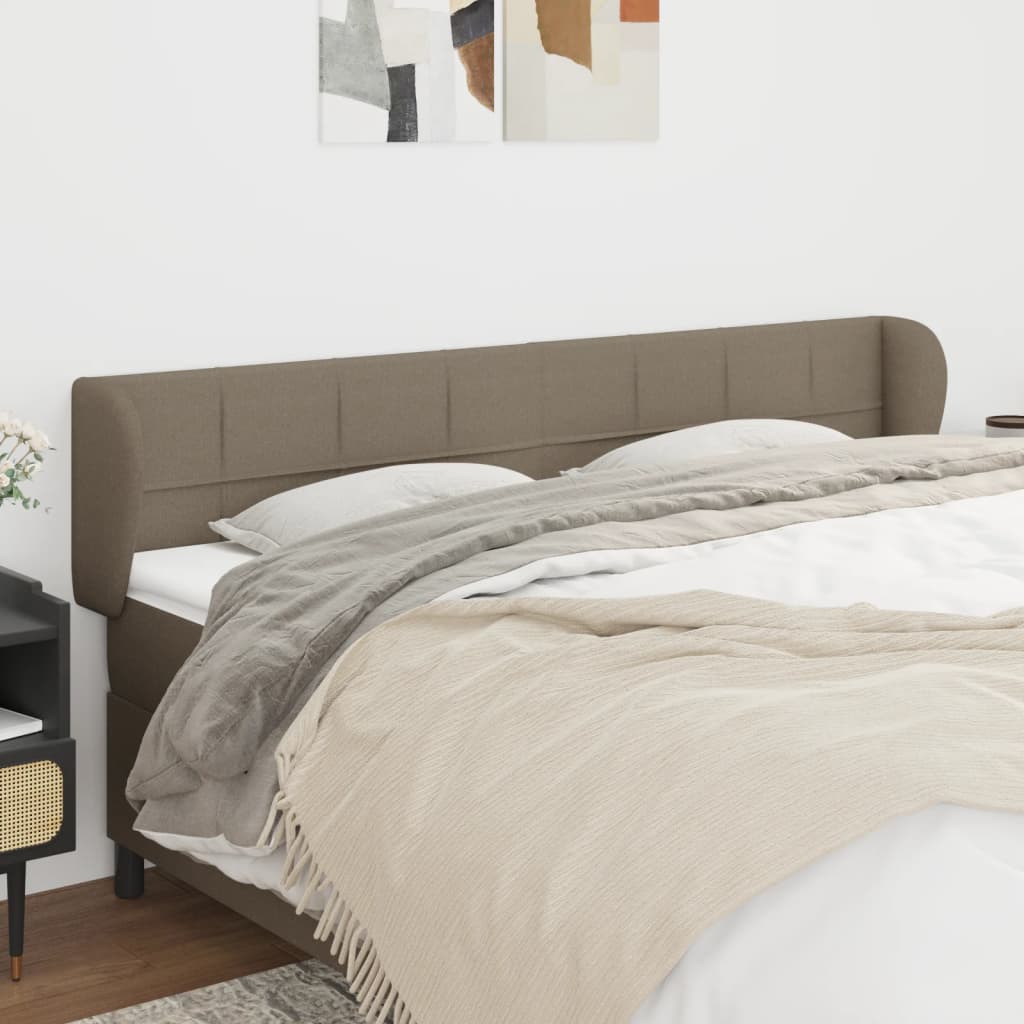 Κεφαλάρι με Πτερύγια Taupe 163x23x78/88 εκ. Υφασμάτινο - PAKOBAZAAR