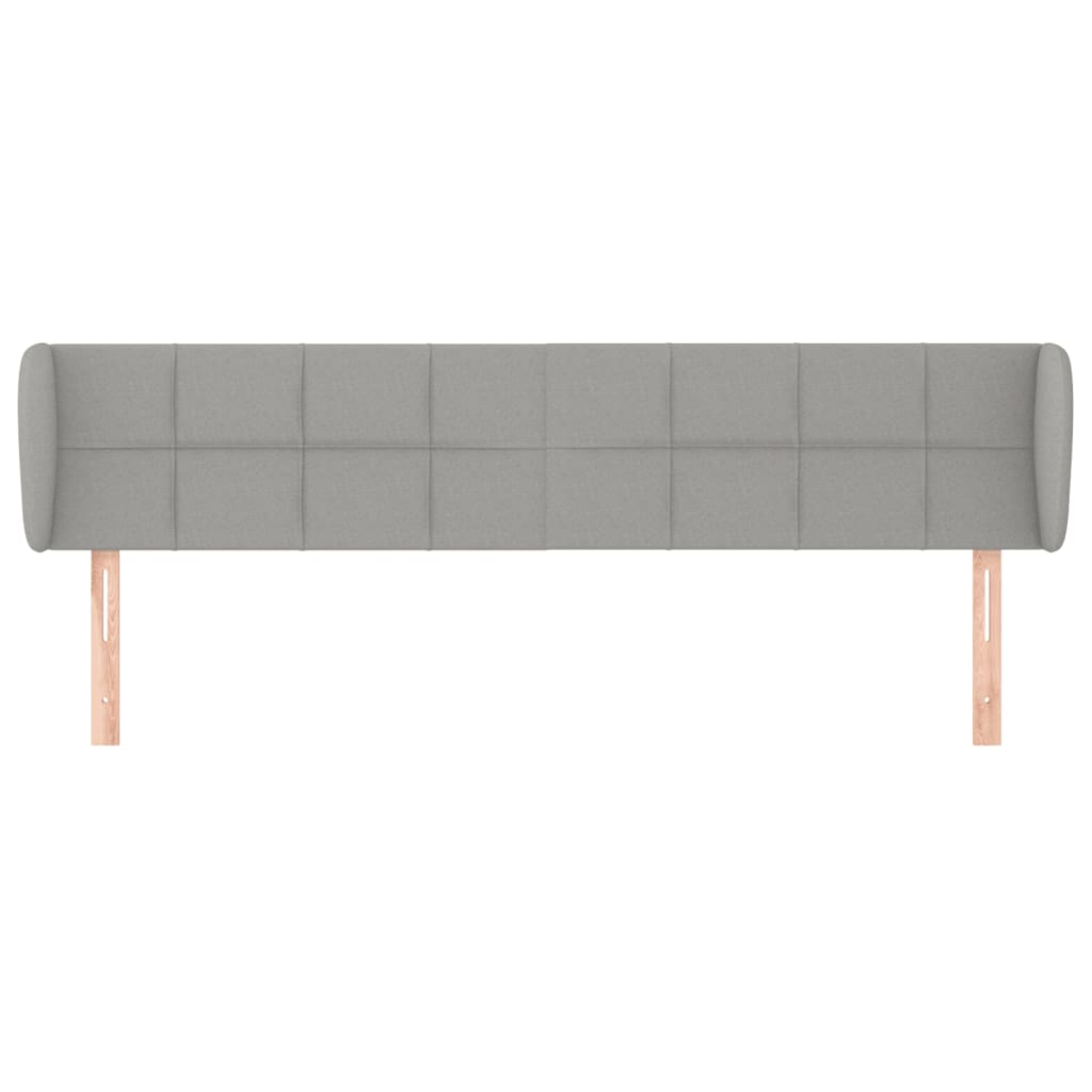 Κεφαλάρι με Πτερύγια Ανοιχτό Γκρι 183x23x78/88 εκ. Υφασμάτινο - PAKOBAZAAR
