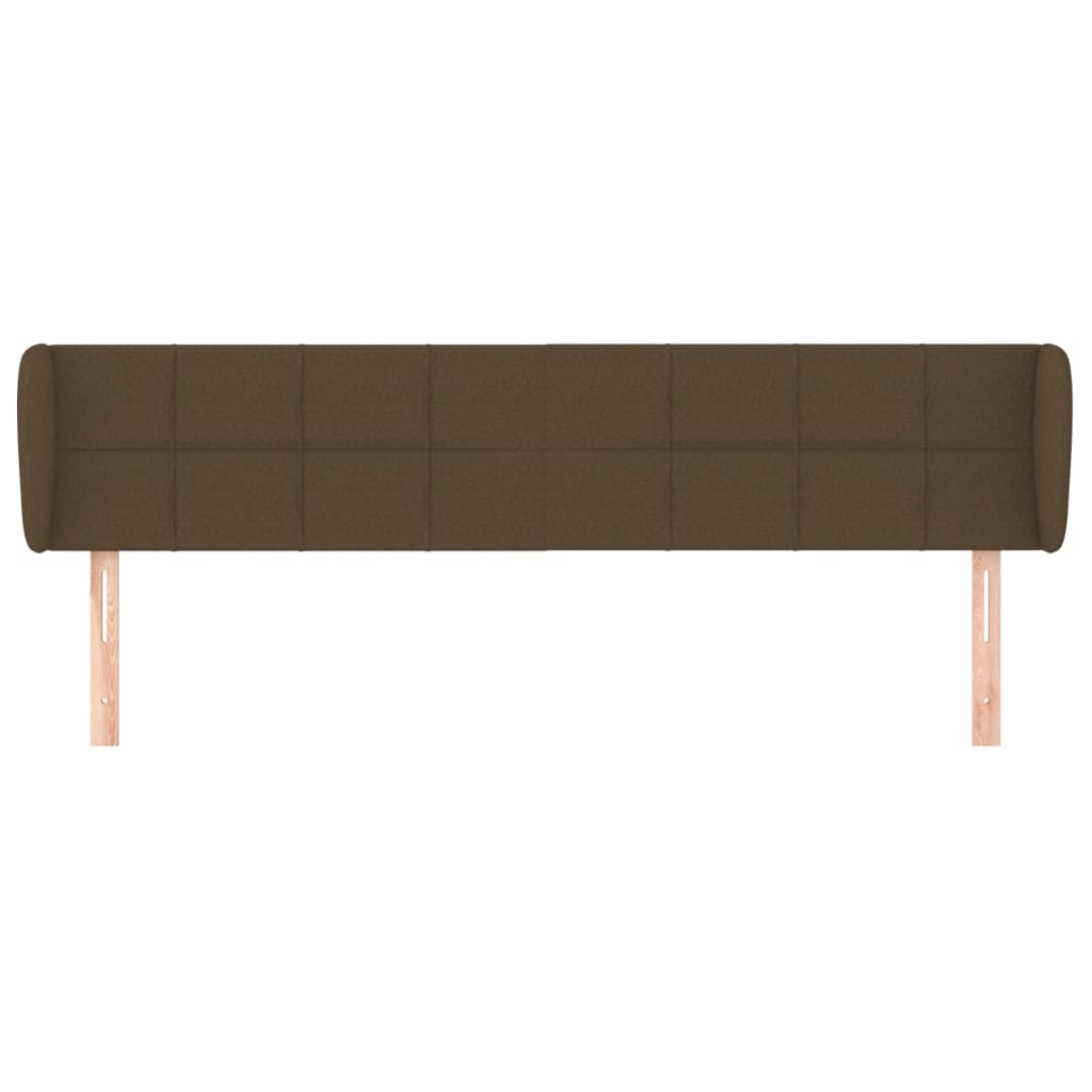 Κεφαλάρι με Πτερύγια Σκούρο Καφέ 183x23x78/88 εκ. Υφασμάτινο - PAKOBAZAAR
