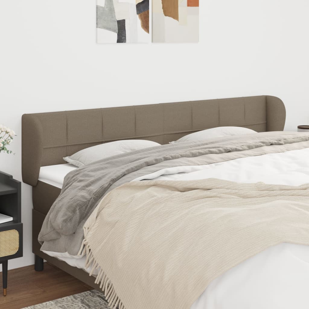 Κεφαλάρι με Πτερύγια Taupe 183x23x78/88 εκ. Υφασμάτινο - PAKOBAZAAR