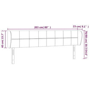 Κεφαλάρι με Πτερύγια Ανοιχτό Γκρι 203x23x78/88 εκ. Υφασμάτινο - PAKOBAZAAR