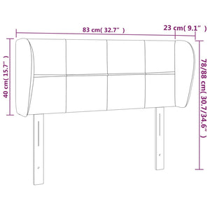 Κεφαλάρι με Πτερύγια Ροζ 83x23x78/88 εκ. Βελούδινο - PAKOBAZAAR