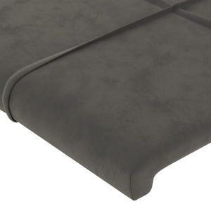 Κεφαλάρι με Πτερύγια Σκούρο Γκρι 93x23x78/88 εκ. Βελούδινο - PAKOBAZAAR
