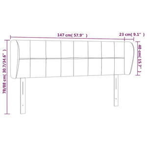 Κεφαλάρι με Πτερύγια Σκούρο Πράσινο 147x23x78/88 εκ. Βελούδινο - Pakobazaar