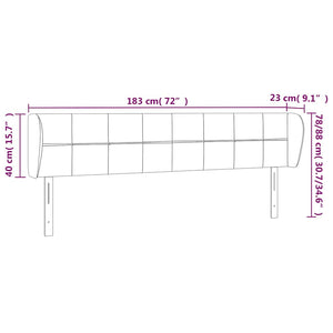 Κεφαλάρι με Πτερύγια Σκούρο Πράσινο 183x23x78/88 εκ. Βελούδινο - PAKOBAZAAR