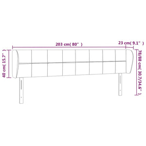 Κεφαλάρι με Πτερύγια Σκούρο Πράσινο 203x23x78/88 εκ. Βελούδινο - PAKOBAZAAR