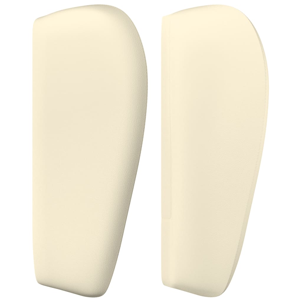 Κεφαλάρι με Πτερύγια Κρεμ 93x23x78/88 εκ. Συνθετικό Δέρμα - PAKOBAZAAR