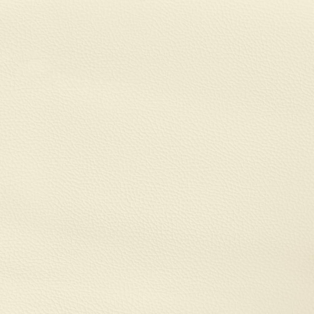 Κεφαλάρι με Πτερύγια Κρεμ 93x23x78/88 εκ. Συνθετικό Δέρμα - PAKOBAZAAR