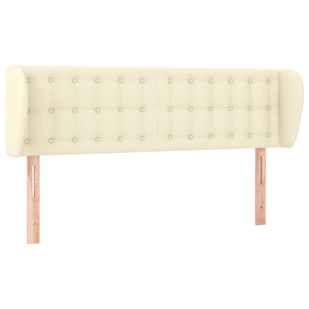 Κεφαλάρι με Πτερύγια Κρεμ 147x23x78/88 εκ. Συνθετικό Δέρμα - PAKOBAZAAR