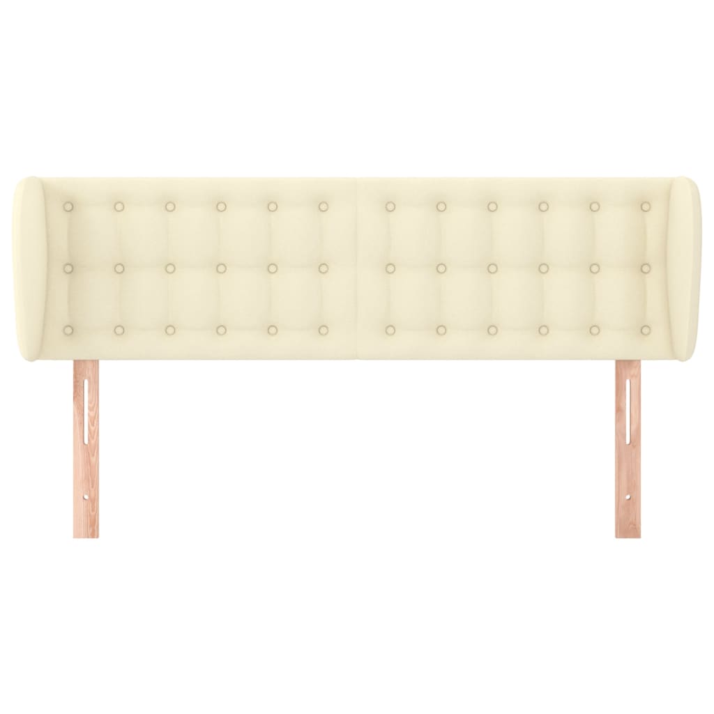 Κεφαλάρι με Πτερύγια Κρεμ 147x23x78/88 εκ. Συνθετικό Δέρμα - PAKOBAZAAR