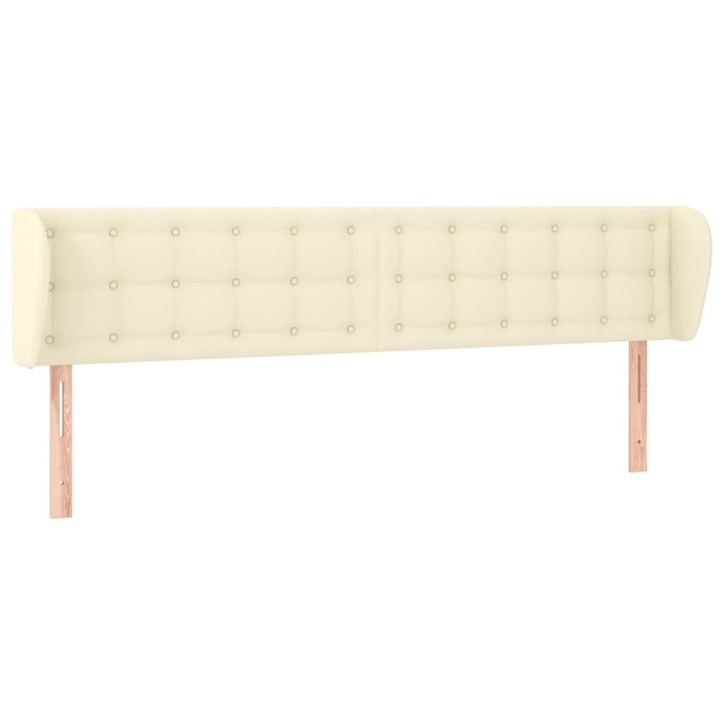 Κεφαλάρι με Πτερύγια Κρεμ 163x23x78/88 εκ. Συνθετικό Δέρμα - PAKOBAZAAR