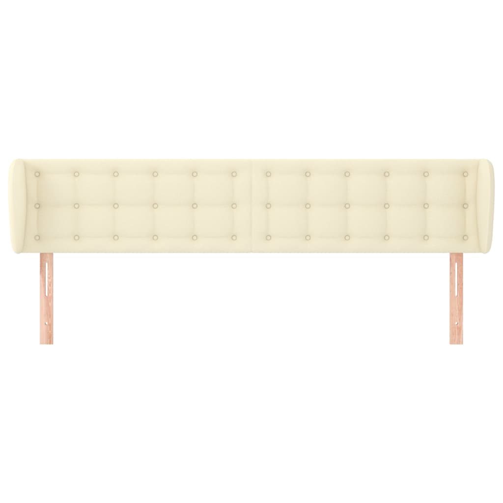 Κεφαλάρι με Πτερύγια Κρεμ 163x23x78/88 εκ. Συνθετικό Δέρμα - PAKOBAZAAR