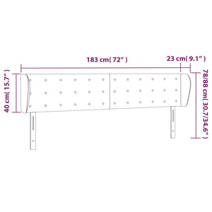 Κεφαλάρι με Πτερύγια Λευκό 183x23x78/88 εκ. Συνθετικό Δέρμα - PAKOBAZAAR