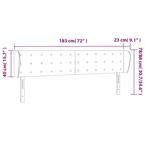 Κεφαλάρι με Πτερύγια Καφέ 183x23x78/88 εκ. Συνθετικό Δέρμα