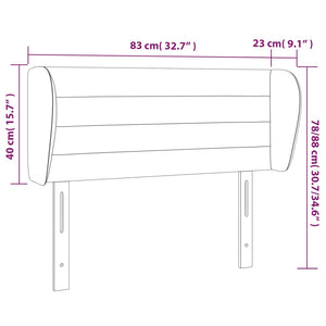 Κεφαλάρι με Πτερύγια Taupe 83 x 23 x 78/88 εκ. Υφασμάτινο - PAKOBAZAAR