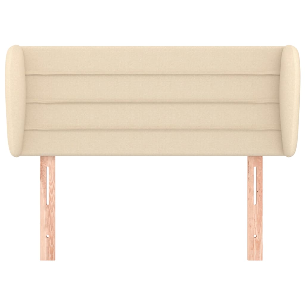 Κεφαλάρι με Πτερύγια Κρεμ 93x23x78/88 εκ. Υφασμάτινο - PAKOBAZAAR