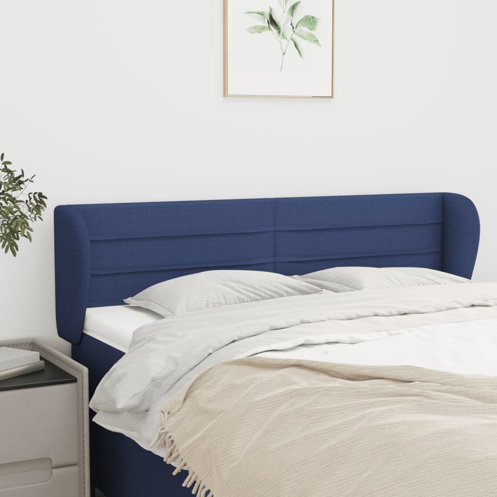 Κεφαλάρι με Πτερύγια Μπλε 147 x 23 x 78/88 εκ. Υφασμάτινο - PAKOBAZAAR