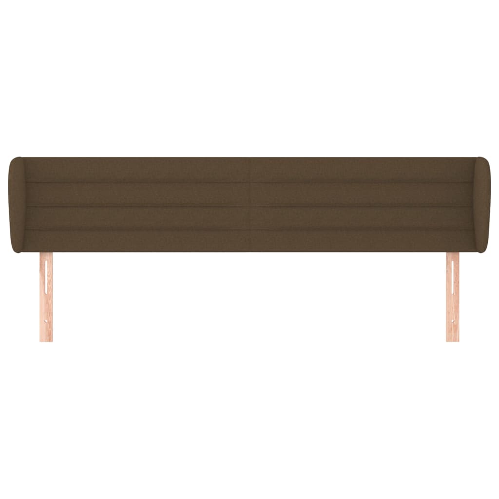 Κεφαλάρι με Πτερύγια Σκούρο Καφέ 163x23x78/88 εκ. Υφασμάτινο - PAKOBAZAAR