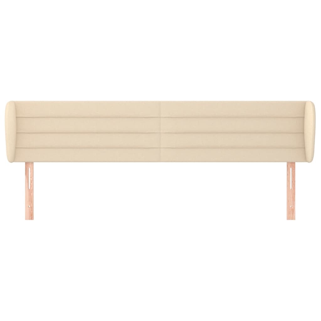 Κεφαλάρι με Πτερύγια Κρεμ 163x23x78/88 εκ. Υφασμάτινο - PAKOBAZAAR