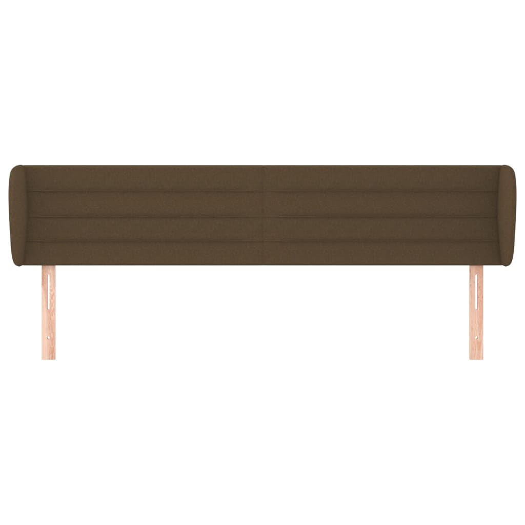 Κεφαλάρι με Πτερύγια Σκούρο Καφέ 183x23x78/88 εκ. Υφασμάτινο - PAKOBAZAAR