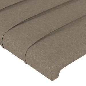 Κεφαλάρι με Πτερύγια Taupe 203 x 23 x 78/88 εκ. Υφασμάτινο - PAKOBAZAAR