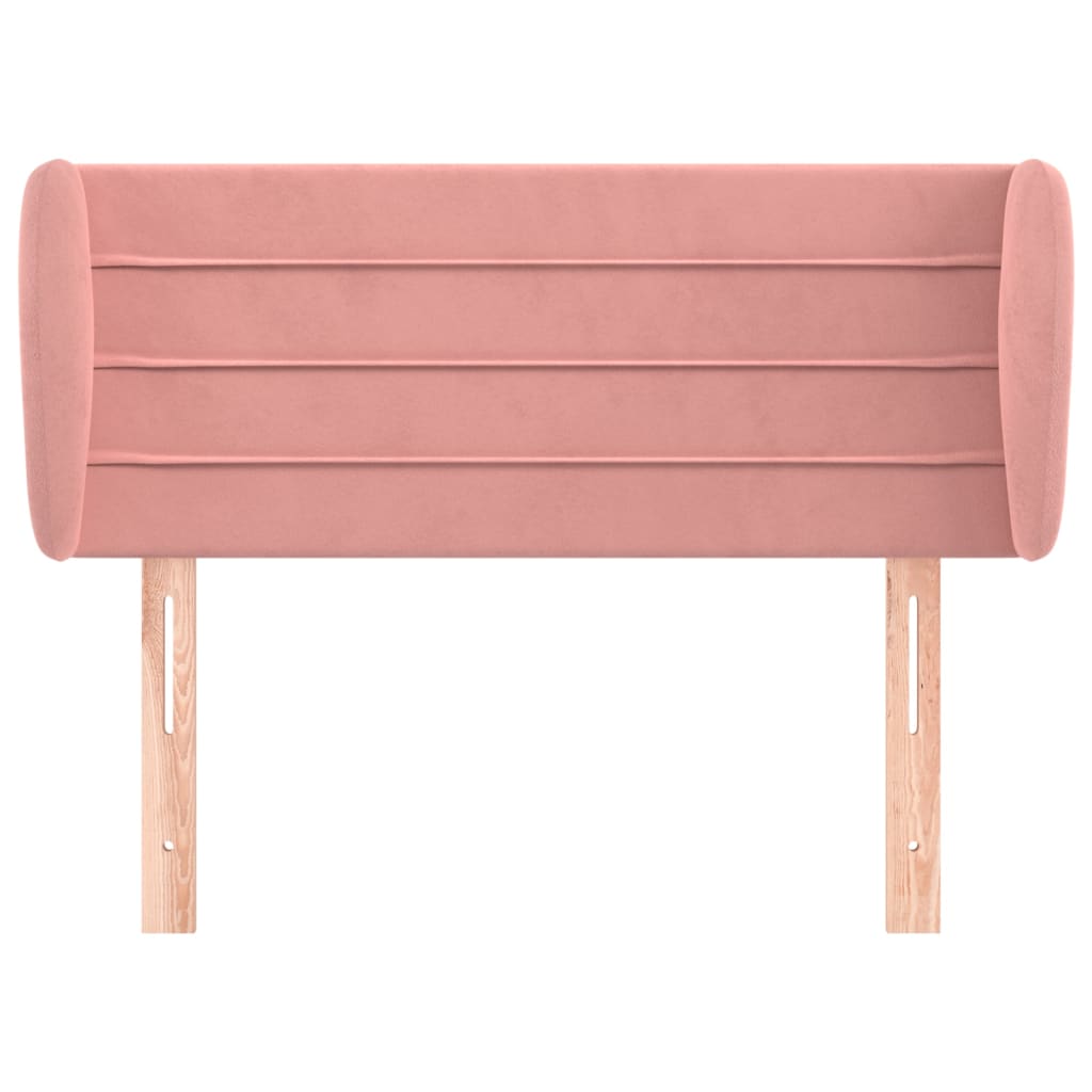 Κεφαλάρι με Πτερύγια Ροζ 83x23x78/88 εκ. Βελούδινο - PAKOBAZAAR