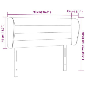 Κεφαλάρι με Πτερύγια Σκούρο Πράσινο 93x23x78/88 εκ. Βελούδινο - PAKOBAZAAR