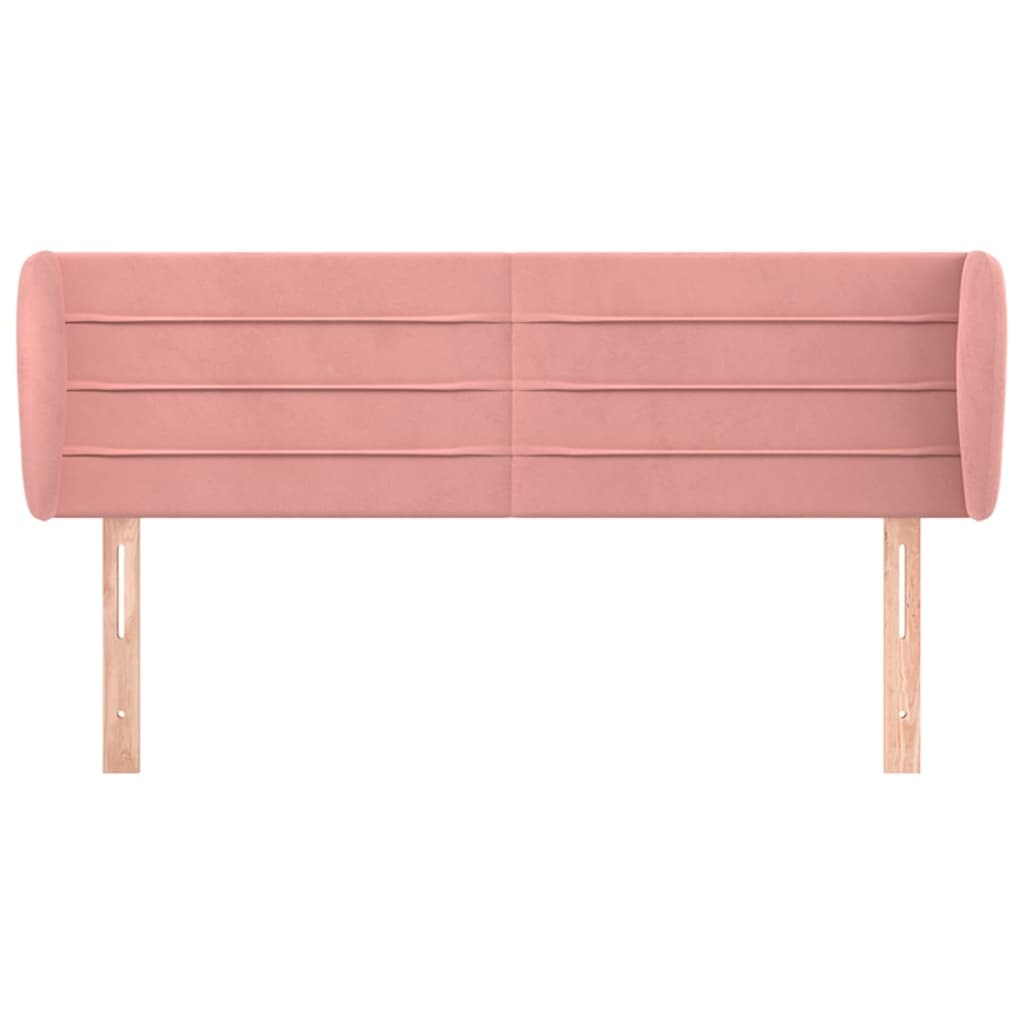 Κεφαλάρι με Πτερύγια Ροζ 147x23x78/88 εκ. Βελούδινο - PAKOBAZAAR