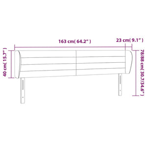 Κεφαλάρι με Πτερύγια Σκούρο Πράσινο 163x23x78/88 εκ. Βελούδινο - PAKOBAZAAR
