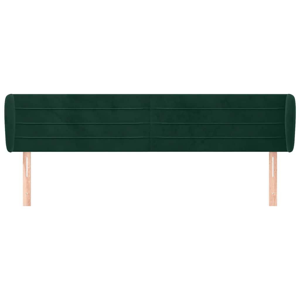 Κεφαλάρι με Πτερύγια Σκούρο Πράσινο 183x23x78/88 εκ. Βελούδινο - Pakobazaar
