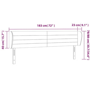 Κεφαλάρι με Πτερύγια Σκούρο Πράσινο 183x23x78/88 εκ. Βελούδινο - Pakobazaar