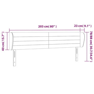 Κεφαλάρι με Πτερύγια Σκούρο Πράσινο 203x23x78/88 εκ. Βελούδινο - PAKOBAZAAR