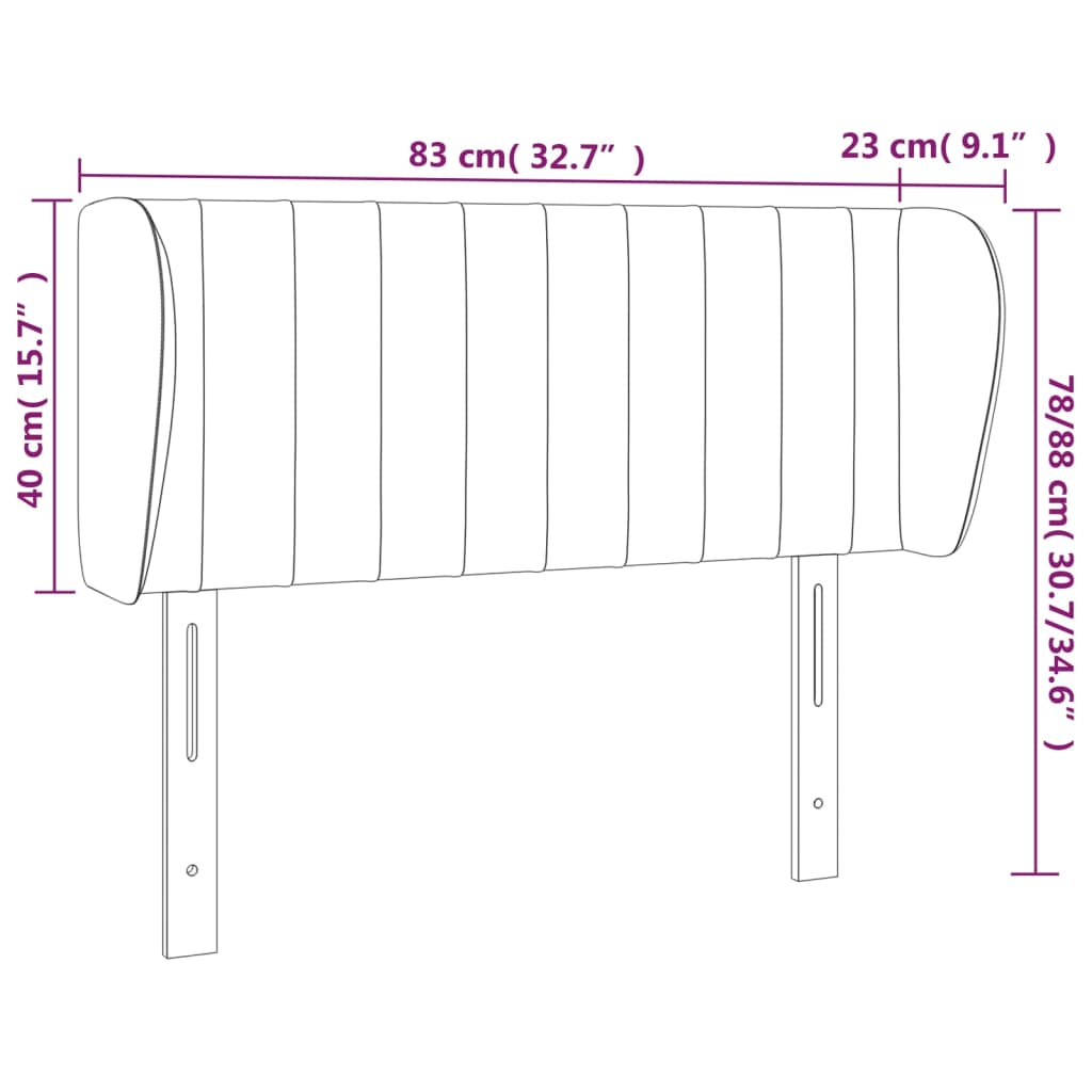 Κεφαλάρι με Πτερύγια Πράσινο 83 x 23 x 78/88 εκ. Υφασμάτινο - Pakobazaar