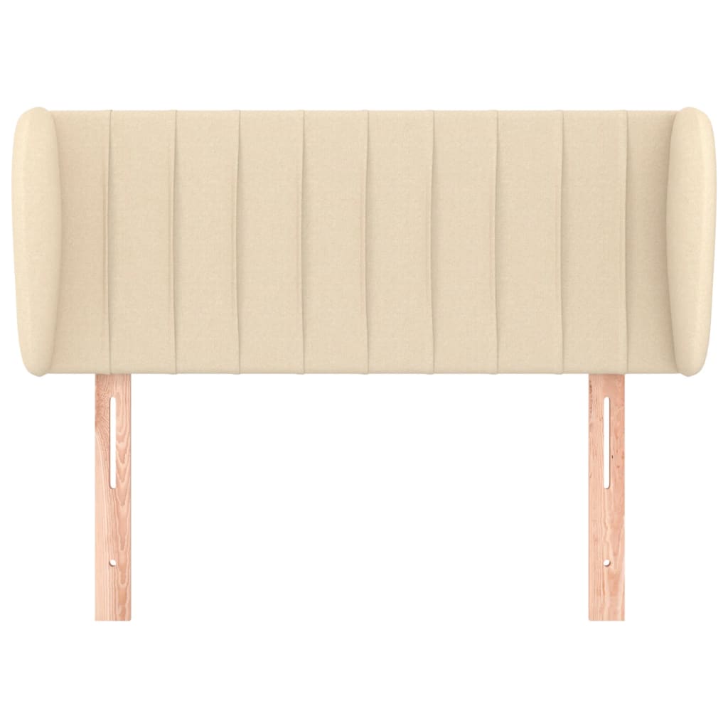 Κεφαλάρι με Πτερύγια Κρεμ 103x23x78/88 εκ. Υφασμάτινο - Pakobazaar