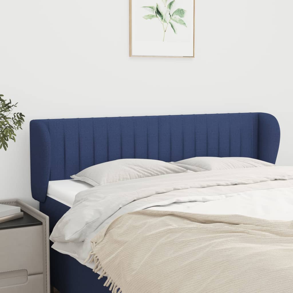 Κεφαλάρι με Πτερύγια Μπλε 147 x 23 x 78/88 εκ. Υφασμάτινο - PAKOBAZAAR