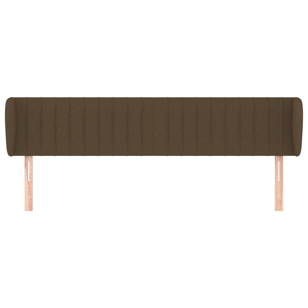 Κεφαλάρι με Πτερύγια Σκούρο Καφέ 163x23x78/88 εκ. Υφασμάτινο - PAKOBAZAAR