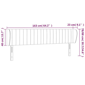 Κεφαλάρι με Πτερύγια Taupe 163x23x78/88 εκ. Υφασμάτινο - PAKOBAZAAR