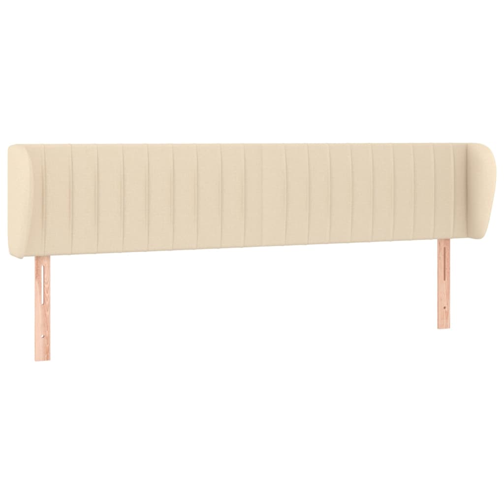 Κεφαλάρι με Πτερύγια Κρεμ 183x23x78/88 εκ. Υφασμάτινο - PAKOBAZAAR