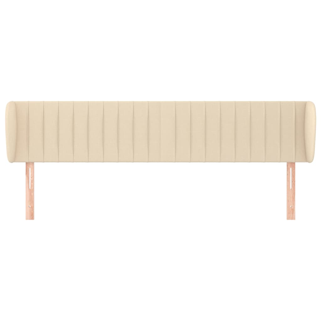 Κεφαλάρι με Πτερύγια Κρεμ 183x23x78/88 εκ. Υφασμάτινο - PAKOBAZAAR