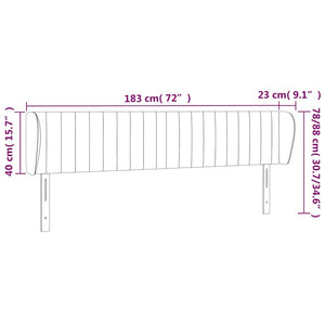 Κεφαλάρι με Πτερύγια Πράσινο 183x23x78/88 εκ. Υφασμάτινο - Pakobazaar