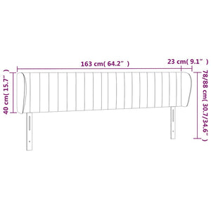 Κεφαλάρι με Πτερύγια Σκούρο Πράσινο 163x23x78/88 εκ. Βελούδινο - Pakobazaar