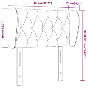 Κεφαλάρι με Πτερύγια Σκούρο Καφέ 83x23x78/88 εκ. Υφασμάτινο - PAKOBAZAAR